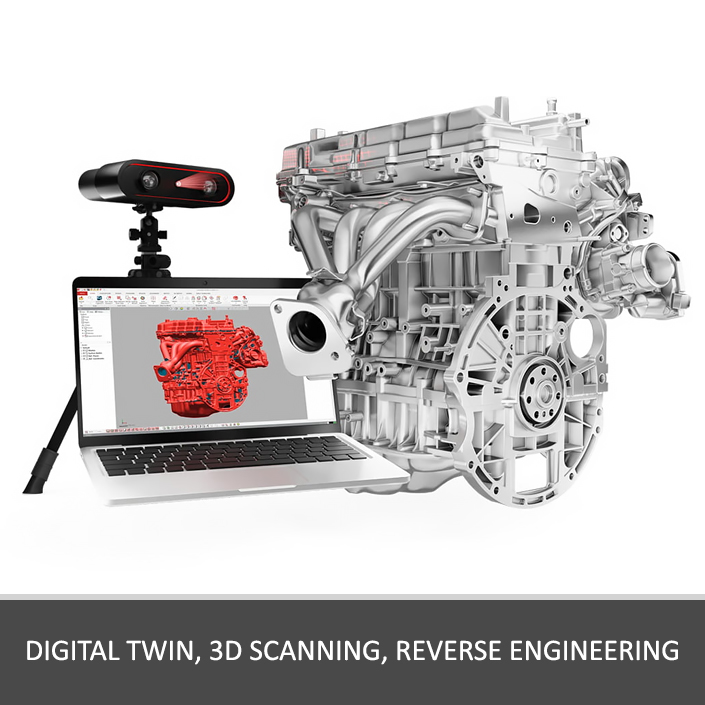 DIGITAL TWIN, 3D SCANNING, REVERSE ENGINEERING