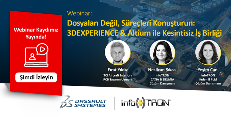 Webinar: Dosyaları Değil, Süreçleri Konuşturun: 3DEXPERIENCE & Altium ile Kesintisiz İş Birliği